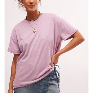 🆕 FREE PEOPLE We The Free Nina Tee / Mauve Mousse